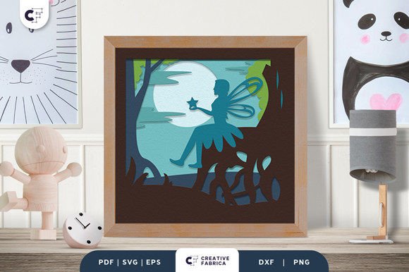 Download Fantasy Fairy 3D Shadow Box SVG - Premium Resources