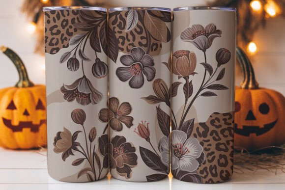 Download Vintage Floral Leopard 20oz Tumbler Wrap - Premium Bundle