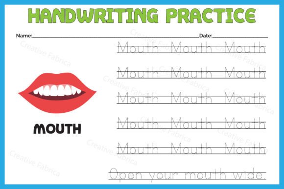 Download English Handwriting Practice - Mouth - Premium Bundle