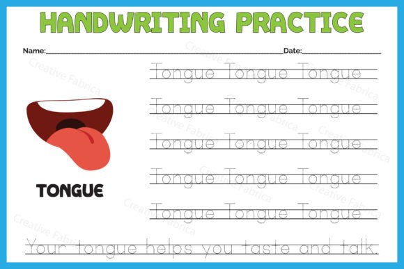 Download English Handwriting Practice - Tongue - Premium Bundle