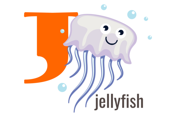 Download J Letter with Jellyfish. English Vocabul - Premium Resources